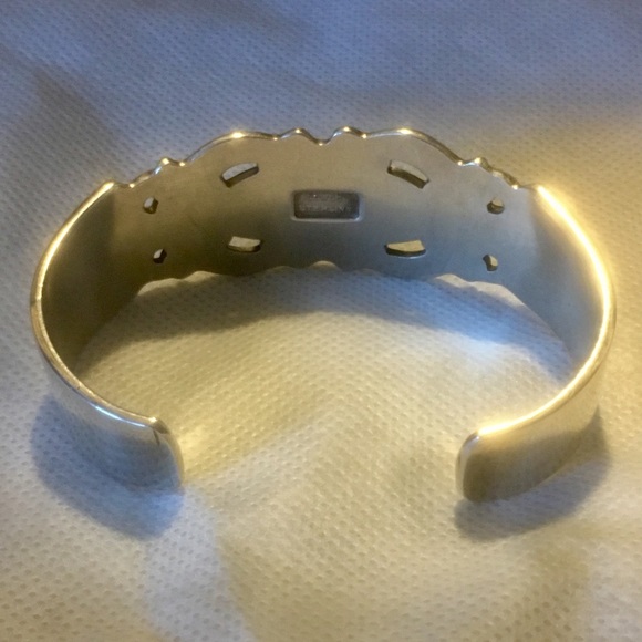 Towle Duchess Sterling Flower Lapis Lazuli Cuff - Picture 5 of 8